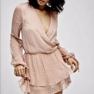 Free People Swiss Dot Chiffon Mini Dress